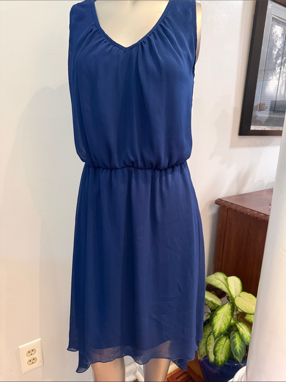 Cato Royal Blue Sleeveless V-Neck Mini Dress